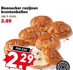 CoopCompact Boonacker rozijnen krentenbollen aanbieding