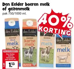 CoopCompact Den Eelder boeren melk of geitenmelk aanbieding