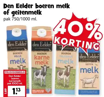 CoopCompact Den Eelder boeren melk of geitenmelk aanbieding