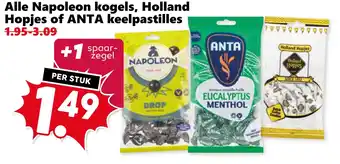 CoopCompact Alle Napoleon kogels, Holland Hopjes of ANTA keelpastilles aanbieding