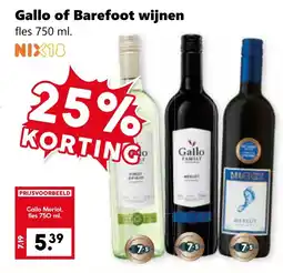 CoopCompact Gallo of Barefoot wijnen aanbieding