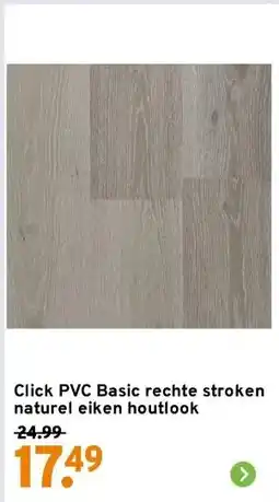 GAMMA Click PVC Basic rechte stroken naturel eiken houtlook aanbieding