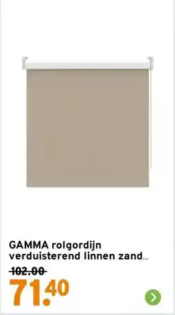 GAMMA GAMMA rolgordijn verduisterend linnen zand (kleurnr. 3651) 90x190 cm (bxh) aanbieding