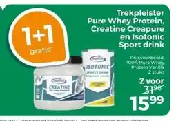 Trekpleister Trekpleister Pure Whey Protein, Creatine Creapure en Isotonic Sport drink aanbieding