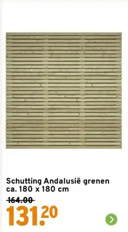 GAMMA Schutting Andalusië grenen ca. 180 x 180 cm aanbieding