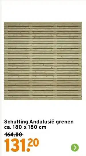 GAMMA Schutting Andalusië grenen ca. 180 x 180 cm aanbieding
