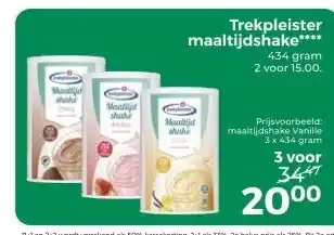 Trekpleister Trekpleister maaltijdshake aanbieding