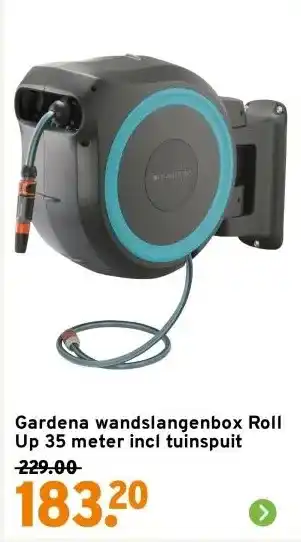 GAMMA Gardena wandslangenbox Roll Up 35 meter incl tuinspuit aanbieding