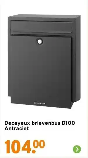 GAMMA Decayeux brievenbus D100 Antraciet aanbieding