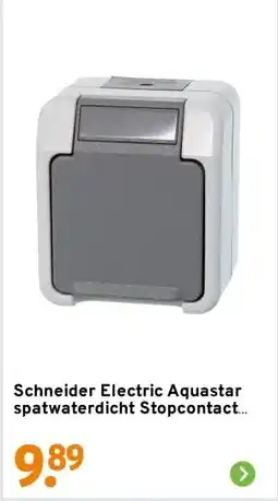 GAMMA Schneider Electric Aquastar spatwaterdicht Stopcontact Enkel RA aanbieding