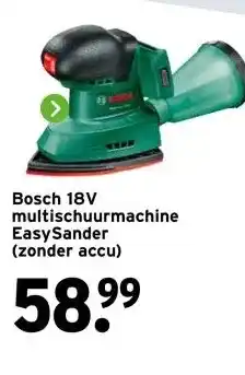 GAMMA Bosch 18V multischuurmachine EasySander (zonder accu) aanbieding