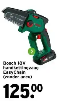 GAMMA Bosch 18V handkettingzaag EasyChain (zonder accu) aanbieding