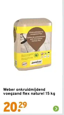 GAMMA Weber onkruidmijdend voegzand flex naturel 15 kg aanbieding
