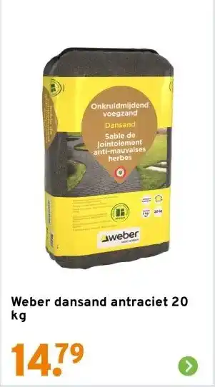 GAMMA Weber dansand antraciet 20 kg aanbieding