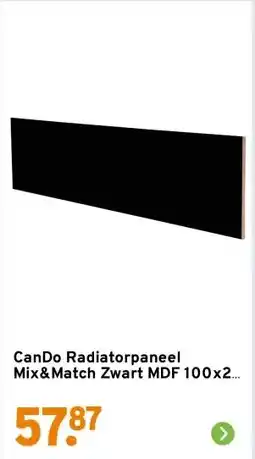 GAMMA CanDo Radiatorpaneel Mix&Match Zwart MDF 100x20 cm aanbieding