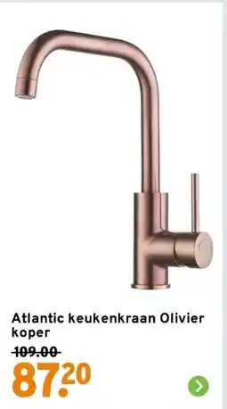 GAMMA Atlantic keukenkraan Olivier koper aanbieding