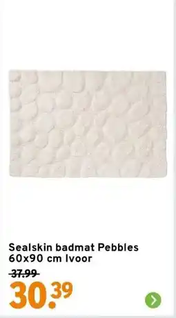 GAMMA Sealskin badmat Pebbles 60x90 cm Ivoor aanbieding