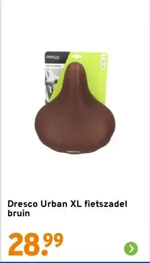 GAMMA Dresco Urban XL fietszadel bruin aanbieding