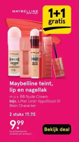 Etos Maybelline teint lip en nagellak aanbieding