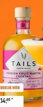 Gall & Gall Tails Cocktails Passion Fruit Martini 50CL aanbieding