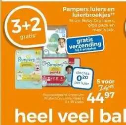 Trekpleister Pampers luiers en luierbroekjes aanbieding