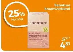Trekpleister Sanature kraamverband aanbieding