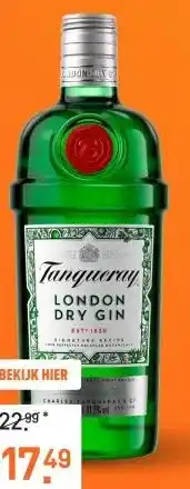 Gall & Gall Tanqueray London Dry 70CL aanbieding