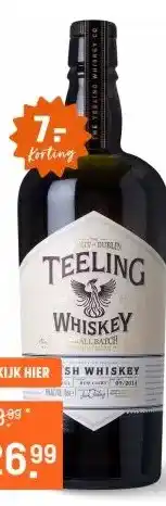 Gall & Gall Teeling Small Batch 70CL aanbieding