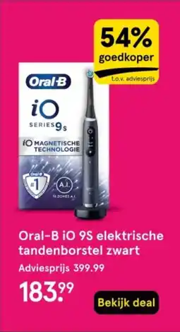Etos Oral-B iO 9S elektrische tandenborstel zwart aanbieding