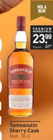Gall & Gall Tamnavulin Sherry Cask 70CL aanbieding