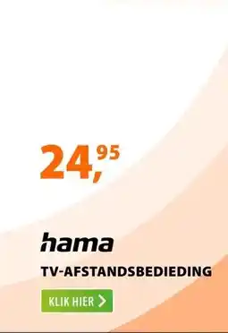 Expert Hama Universele tv-afstandsbediening Zwart aanbieding