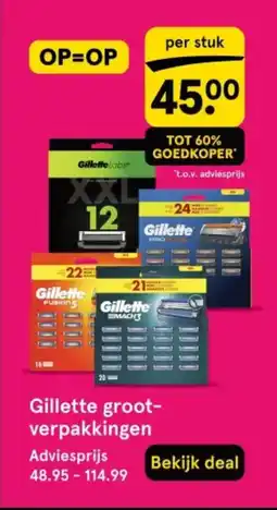 Etos Gillette groot- verpakkingen aanbieding