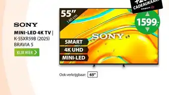 Expert Sony K-55XR59B (2025) BRAVIA 5 aanbieding