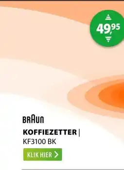 Expert Braun KF3100 BK PurEase Zwart/grijs aanbieding