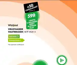 Expert Whirlpool W7F HS41 X MaxiSpace Rvs aanbieding