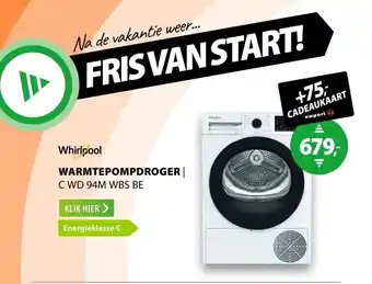 Expert Whirlpool C WD 94M WBS BE Wit aanbieding