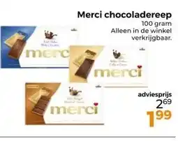 Trekpleister Merci chocoladereep aanbieding