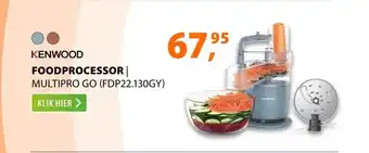 Expert Kenwood MultiPro GO (FDP22.130GY) Blauw aanbieding