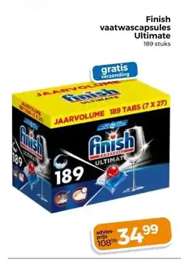 Trekpleister Finish vaatwascapsules Ultimate aanbieding
