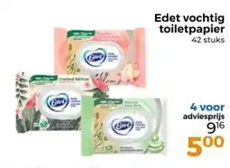 Trekpleister Edet vochtig toiletpapier aanbieding