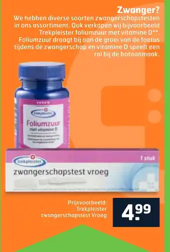 Trekpleister Trekpleister zwangerschapstest vroeg aanbieding