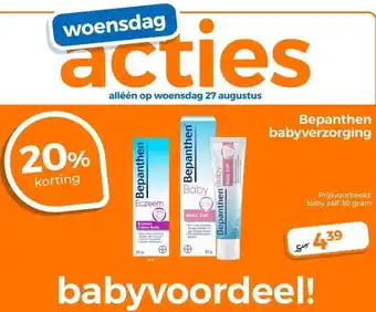 Trekpleister Bepanthen babyverzorging aanbieding