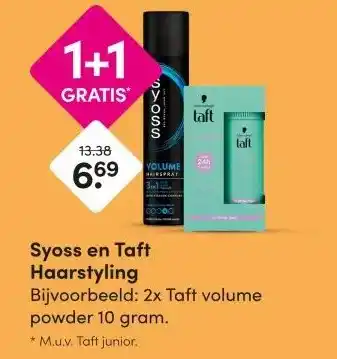 DA Syoss en Taft Haarstyling aanbieding
