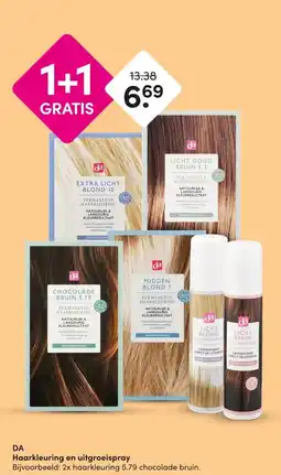 DA DA Haarkleuring en uitgroeispray aanbieding