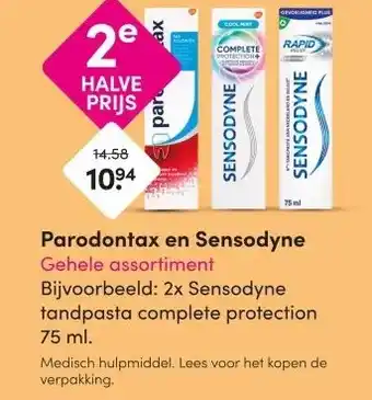 DA Parodontax en Sensodyne aanbieding