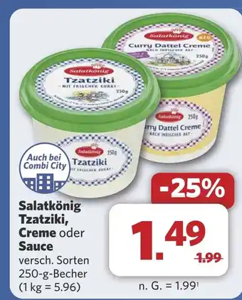 Combi Salatkönig Tzatziki, Creme oder Sauce aanbieding