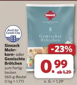 Combi Sinnack Mehr- korn- oder Gemischte Brötchen aanbieding