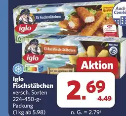 Combi Iglo Fischstäbchen aanbieding