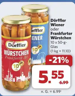 Combi Dörffler Wiener oder Frankfurter Würstchen aanbieding