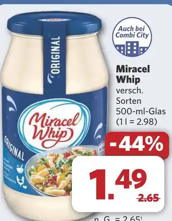 Combi Miracel Whip aanbieding